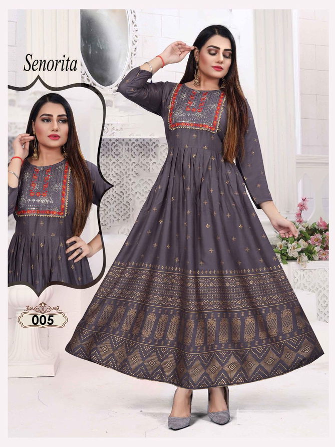 Ft Senorita 1 Rayon Printed Wholesale Kurti Collection